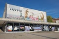 Exterior of the bankrupted Lietuva cinema building in Vilnius, Lithuania.