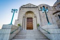 The exterior of the Basilica of the National Shrine of the Immaculate Conception, in Washington, DC. Royalty Free Stock Photo