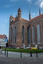 Exterior of Basilica of St. Mary of the Assumption of the Blessed Virgin Mary in Gdansk