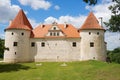 Exterior of the Bauska castle in Bauska, Latvia.