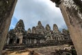 Exterior of the Bayon temple, Angkor Thom, Angkor, Cambodia