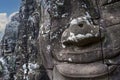 Exterior of the Bayon temple with gargantuan faces, Angkor Thom, Angkor, Cambodia