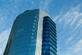 Exterior of beautiful building against cloudy sky, low angle view Royalty Free Stock Photo