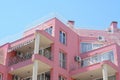 Exterior of beautiful residential building against blue sky Royalty Free Stock Photo