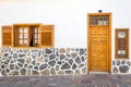 Exterior of a beautiful Spanish house. Royalty Free Stock Photo