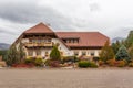 Exterior of the Black Forest Restaurant, the facility with an extensive Bavarian menu