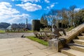 Exterior of Blenheim palace in Oxfordshire, UK