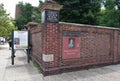 Exterior Brick Wall of the Christ Church Cemetery at Fifth and Arch Streets Where Benjamin Franklin is Buried