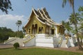 Exterior of the Buddhist Temple at Haw Kham (Royal Palace) complex in Luang Prabang, Laos. Royalty Free Stock Photo