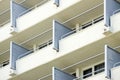 Exterior building balconies Royalty Free Stock Photo