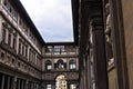 Exterior building detail of gallery Uffizi, Florence, Tuscany Royalty Free Stock Photo
