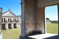 Exterior building of the henequen factory located in the hacienda of yaxcopoil. Royalty Free Stock Photo