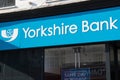 Exterior of building showing Yorkshire Bank company logo and signage