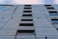 Exterior of a building with windows. Facade and feature of a building