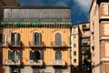 Exterior buildings architecture on the Via Caracciolo Lungomare di Napoli a Mergellina