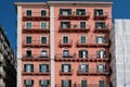 Exterior buildings architecture on the Via Caracciolo Lungomare di Napoli a Mergellina