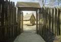 Exterior of buildings in historic Jamestown, Virginia, site of the first English Colony Royalty Free Stock Photo