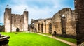 Exterior of Caerphilly Castle, Wales