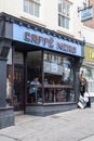 Exterior of Caffe Nero coffee shop cafe showing sign, signage, logo and branding Royalty Free Stock Photo