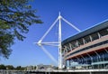 Exterior of Cardiff Millennium Stadium in a sunny day