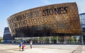 Exterior of Cardiff Wales Millennium Centre in a sunny day