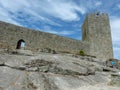 exterior of the castle in the Portuguese mediaval locality of Linhares da Beira, municipality of Celorico da Beira