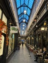 Exterior of the Castle Quarter Victorian shopping arcade in Cardiff city centre