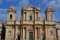The exterior of the Cathedral in Noto-Baroque style Royalty Free Stock Photo