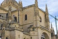 Exterior of the cathedral with pinnacles and gothic vaults, City