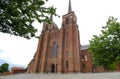 Exterior of the cathedral of Roskilde in Denmark Royalty Free Stock Photo