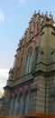 Exterior of the Catholic Cathedral with Gothic architecture