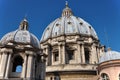 Saint Peter`s basilica dome, Vatican city Royalty Free Stock Photo