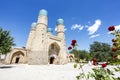 Exterior of the Chor Minor Madrassah in Bukhara, Uzbekistan