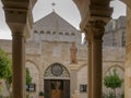 The exterior of the church nativity in bethlehem Royalty Free Stock Photo
