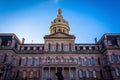 The exterior of City Hall in downtown Baltimore, Maryland.