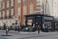 Exterior of closed Almaskoof Iraqi restaurant in Mayfair, London, UK