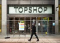 Exterior of the closed Topshop store, Oxford Street, London Royalty Free Stock Photo