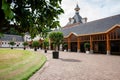 Exterior of the coach house and stables of former royal palace i Royalty Free Stock Photo