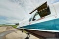 Exterior Cockpit view single turbo prop Royalty Free Stock Photo