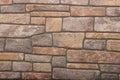 Exterior colorful stone brick Wall, brick wall texture background. Old vintage brick wall pattern Royalty Free Stock Photo