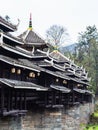 exterior of covered Chengyang Wind and Rain Bridge Royalty Free Stock Photo