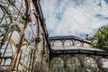 Exterior of the Crystal Palace in Madrid, a must for tourists, in the Retiro Park Royalty Free Stock Photo