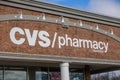 The exterior of a CVS Pharmacy with its sign logo seen on a sunny day Royalty Free Stock Photo