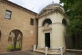 Exterior of the Dante's Tomb, a neoclassical structure built by Camillo Morigia in 1780 in Ravenna, Italy.