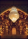 Exterior decoration of the entrance to the Shah Cheragh Mausoleum with mirror mosaics. Iran, Shiraz.