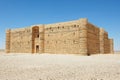 Exterior of the desert castle Qasr Kharana (Kharanah or Harrana) near Amman, Jordan. Royalty Free Stock Photo