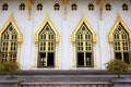 Exterior design architecture of Windows in Thai temple Royalty Free Stock Photo