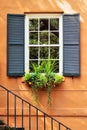 Exterior design of house in Historic District of Savannah Georgia Royalty Free Stock Photo