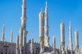 Exterior Design of Nabawi Mosque (Prophet's Mosque). Medina. Masjid Nabawi the second holiest site in Islam