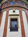 Exterior Detail With Icons, Church at 1695 Sinaia Eastern Orthodox Monastery, Romania. Royalty Free Stock Photo